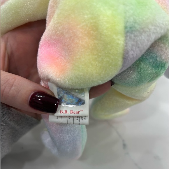 Rare Birthday Bear Beanie Babie with tag error - Picture 2 of 4